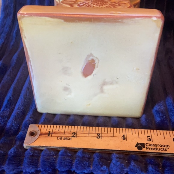 Rustic Sunflower Ceramic/Terra Cotta Candle Pillars-set of 2 - Picture 9 of 11